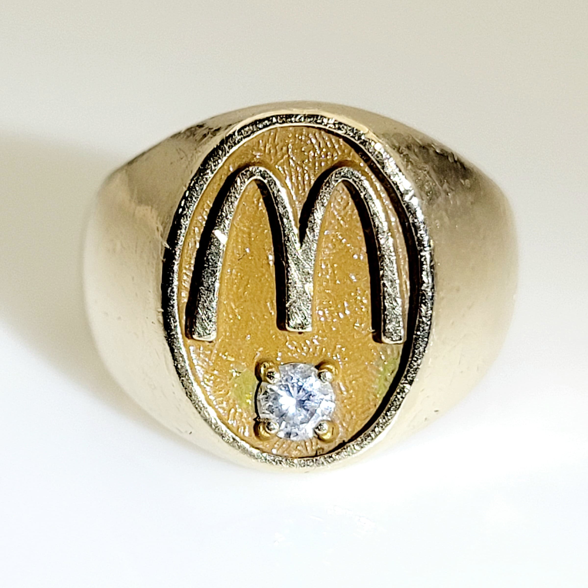 Mcdonald's Service Award Diamond Ring With Original Box Mcdonald's Service Award Diamond Ring With Original Box