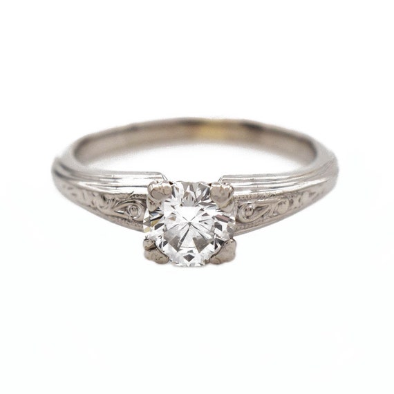Jabel Solitaire Diamond Ring White Gold