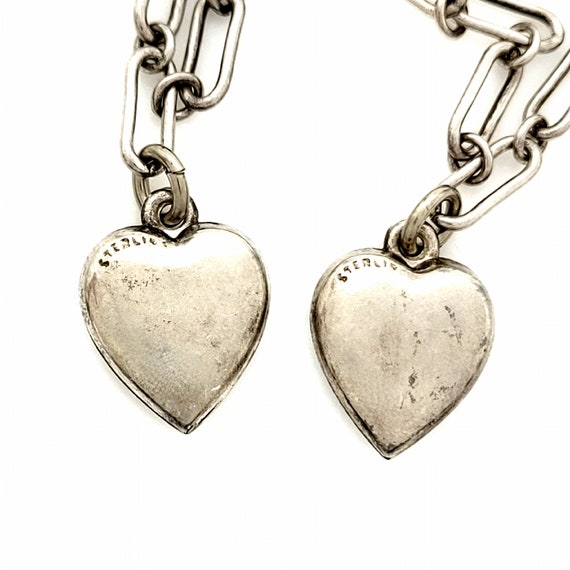 Heart Rose Enamel Charm Bracelet, Sterling Silver… - image 4