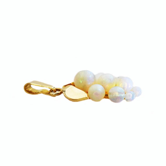 Opal Grape Cluster Pendant, 14k Gold, Winemaker, … - image 3