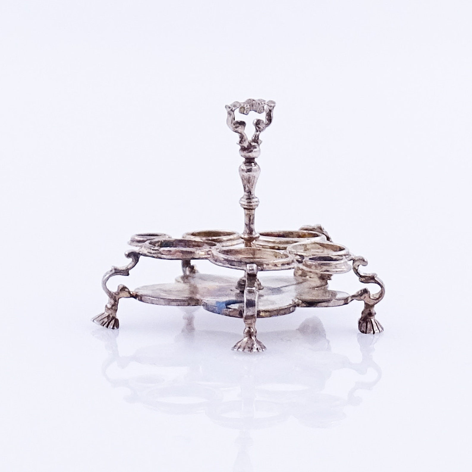 Peter Acquisto Miniature Cruet Set Stand Sterling Silver Etsy