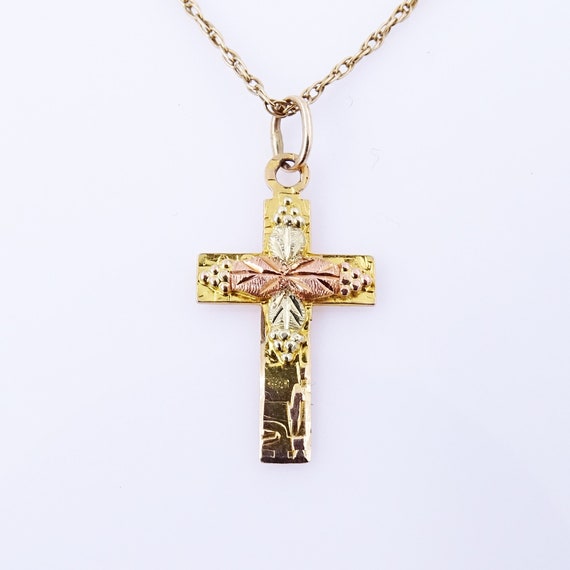 Black Hills Gold Cross Necklace 
