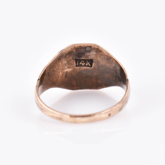 Antique Victorian Signet Ring "CAA", 14k, Engrave… - image 5