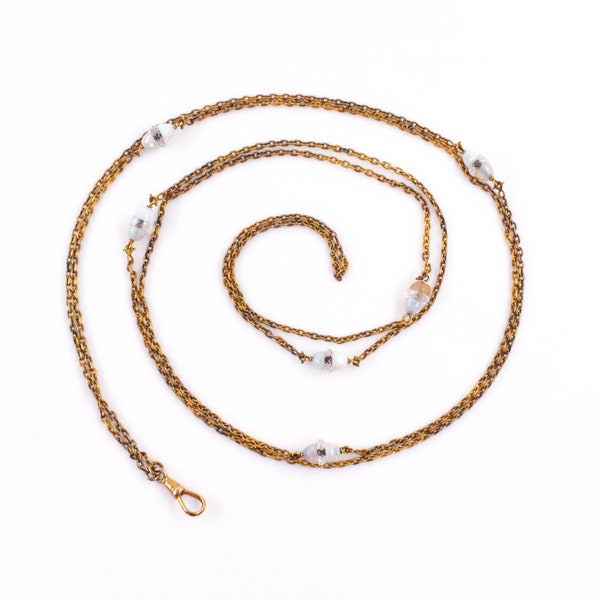 Antique Gold Station Necklace Etsy