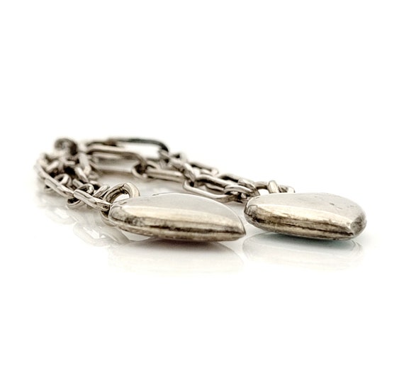 Heart Rose Enamel Charm Bracelet, Sterling Silver… - image 6