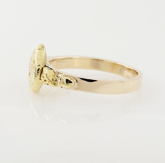 Gold Nugget Ring, 14k Yellow Gold Mounting, Vinta… - image 4
