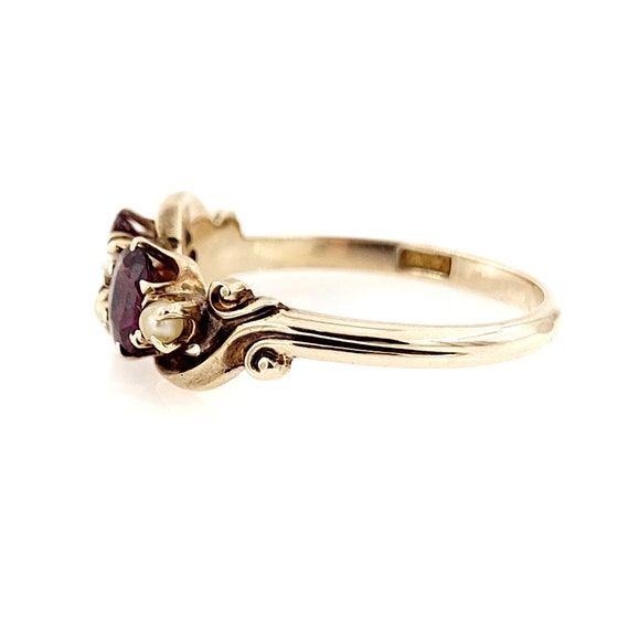 Allsopp Bros. Garnet Pearl Ring, 14k Yellow Gold,… - image 3