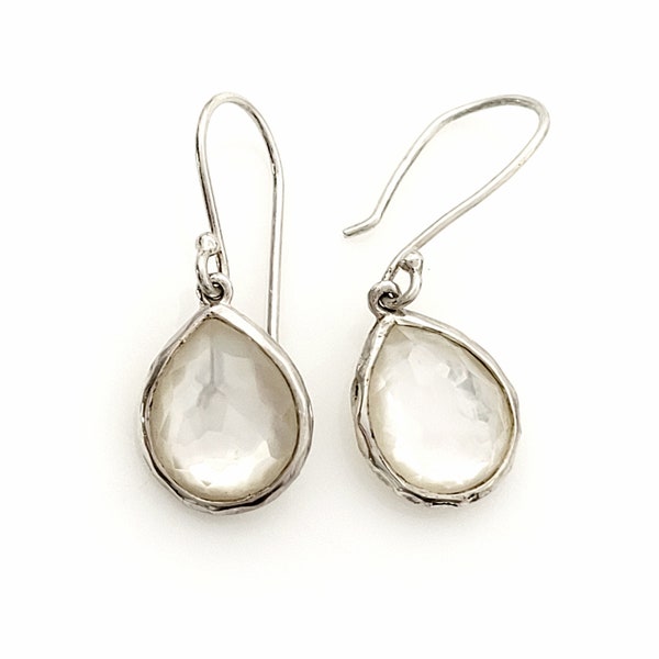 Ippolita Faceted Mother-of-Pearl Drop Earrings - Vintage, Estate, Sterling Silver