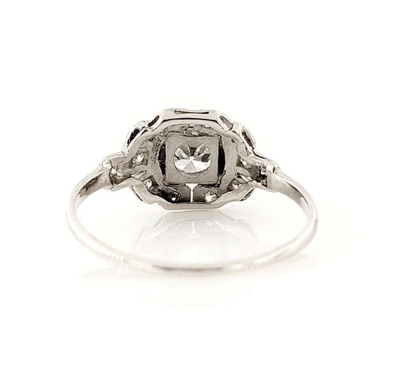 Antique Platinum Deco Engagement Ring - Art Deco … - image 4