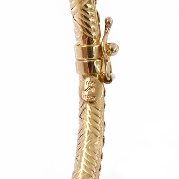 Hinged Bangle Bracelet, 14k Yellow Gold, Safety C… - image 7