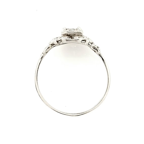 Antique Platinum Deco Engagement Ring - Art Deco … - image 5