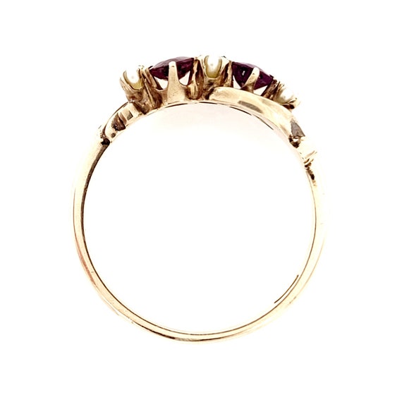 Allsopp Bros. Garnet Pearl Ring, 14k Yellow Gold,… - image 5