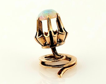 Antique Opal Gold Shirt Stud, Estate, Rose Gold, Button