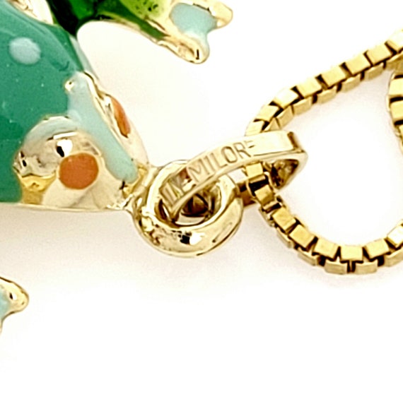 Vintage Milor Enamel Frog Charm - Vintage Italian… - image 9