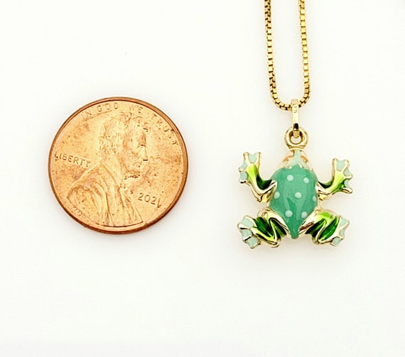 Vintage Milor Enamel Frog Charm - Vintage Italian… - image 3