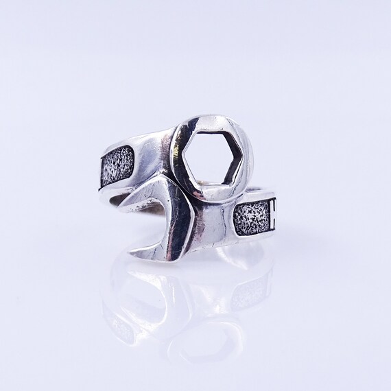 Harley Davidson Wrench Ring - Vintage Mens Ring, M