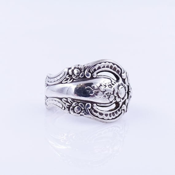 Silver Spoon Ring - Vintage Ring, Sterling Silver