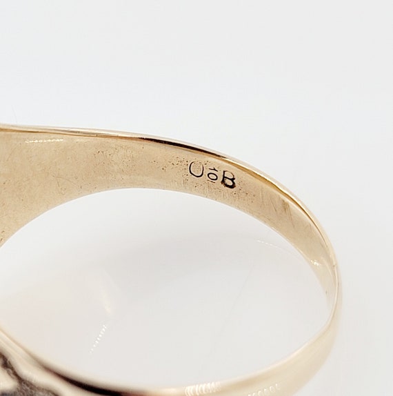 Ostby & Barton Co Signet Ring, 10K Yellow Gold, M… - image 5