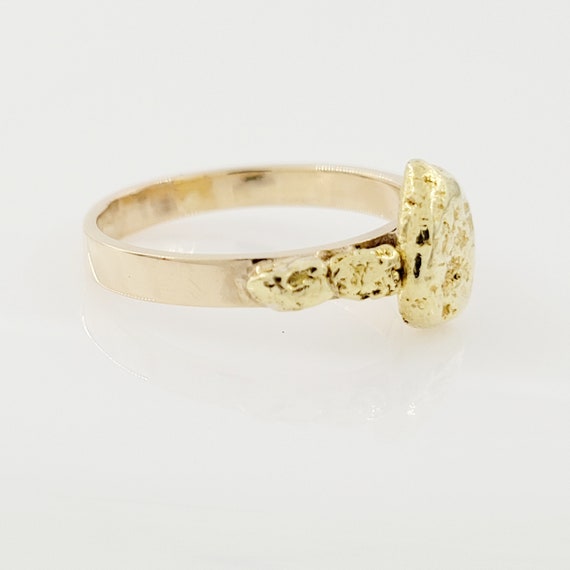 Gold Nugget Ring, 14k Yellow Gold Mounting, Vinta… - image 5