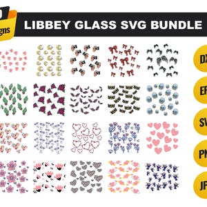 Libbey Glass Can Bundle - 16oz Glass Can svg, Libbey Glass Can Wrap, svg Files for Cricut & Silhouette Cameo, Glassware svg