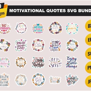 Boho Motivational quotes Png Svg, Bundle, Inspirational Quotes, Printable Stickers, Positive Affirmations, Self Love svg, Mental Health svg