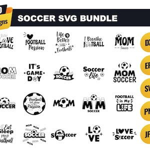 SOCCER SVG Bundle, SOCCER Svg, Svg Bundle Cut Files For Cricut, Soccer Clipart, Football Svg