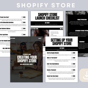 Creating a Shopify Store Ebook, Online Store Guide, E-commerce Startup, Digital Book, Business Tips, Startup Guide