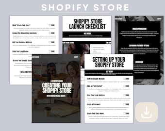 Creating a Shopify Store Ebook, Online Store Guide, E-commerce Startup, Digital Book, Business Tips, Startup Guide