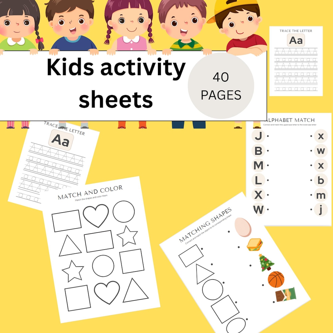 Kids Activity Sheets, Educational Worksheets, Fun Learning Printables ...