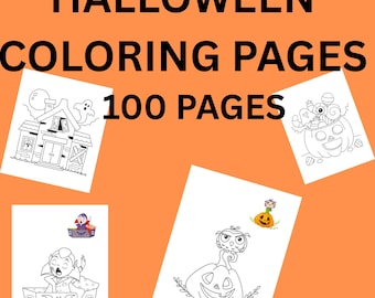 Halloween Kleurboek, Griezelig Leuk, DIY Halloween-knutsels, Kunst voor kinderen, Gezinsactiviteit, Halloween-feestgunst, Creatieve Halloween-activiteit