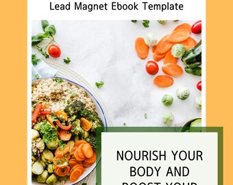 Nutrition Ebook Template, Digital Recipe Book, DIY Ebook Design, Health Ebook, Editable Guide, Wellness Planner