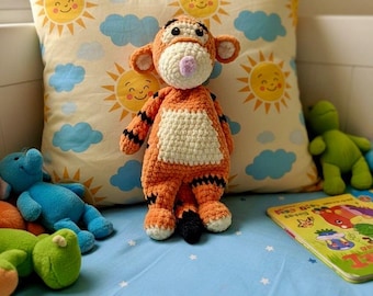Handmade to Order - Tigger Winnie the Pooh Inspired Comforter Snuggler Blanket - soft chenille wool