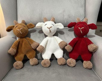 Handmade to Order Crochet Goat Baby Toddler Comforter / Blanket - Any Colour - Soft Plush Chenille wool