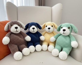 Handmade to Order Crochet Dog Puppy Baby Toddler Comforter / Blanket - Any Colour - Soft Plush Chenille wool