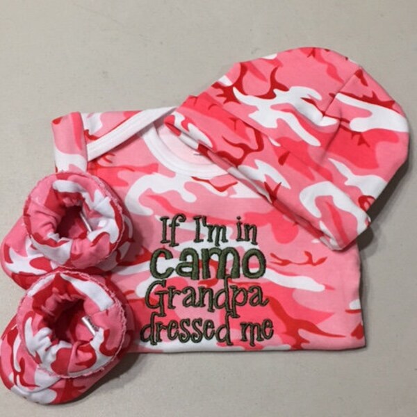 Pink Camo Baby Gift Etsy