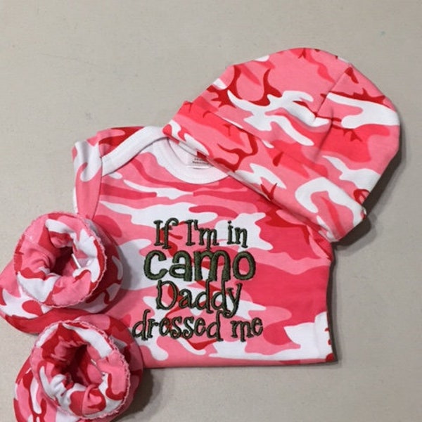 Pink Camo Baby Gift Etsy