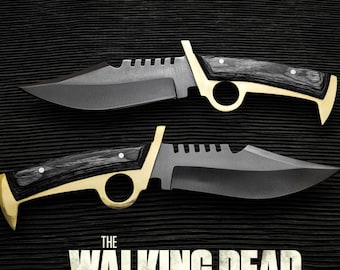 Daryl Dixon's Knife Replica: The Walking Dead, D2 Steel, Leather Sheath