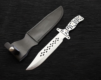 Blood Diamond D2 Steel Knife with Leather Sheath | The Walking Dead Replica
