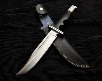 Handmade Scream Movie Replica Knife: Stainless Steel Blade, Bull Horn Handle