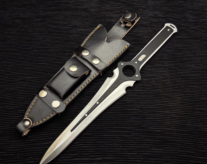 Handmade Persona 5 Joker Knife Replica | Stainless Steel Dagger with Leather Sheath