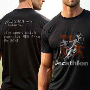 Decathlon Track and Field Inspired Unisex T-Shirt, Gift for Athletes, Eco-Friendly Apparel, Workout Gear, Fitness Fashion