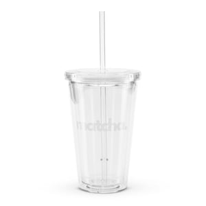 MATCHA Clear Cup – 16 oz Double Wall Insulated Iced Matcha Cup with Lid & Straw, Reusable Summer Cold Cup, Matcha Lover Gift