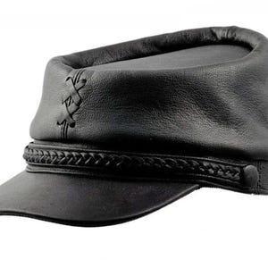 American Civil War Kepi leather cap, extraordinary craftsmanship