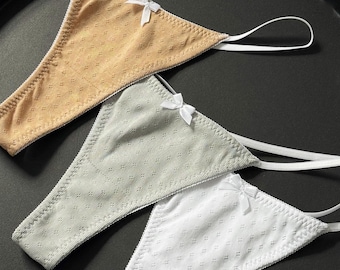 Cotton Panties Set 3 Pack, Natural Cotton Women Underwear, Soft Breathable Briefs, Daily Essentials