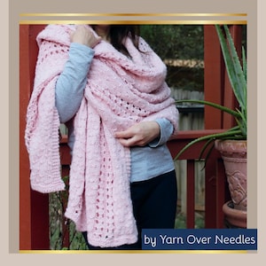 Cozy Blanket Shawl Knitting Pattern | Instant Download | Easy Knit Wrap Pattern | Intermediate Level | Chunky Shawl PDF | Yarn Over Needles