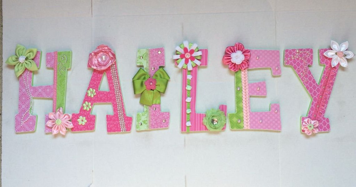 Custom Nursery Wall Letters Decorative Wall Letters Nursery Etsy
