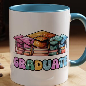 Tasse à café pour la célébration de l'obtention du diplôme, parfaite pour les nouveaux diplômés, cadeau pour les diplômés, tasse pour amateur de café, cadeau de remise des diplômes, personnalisée