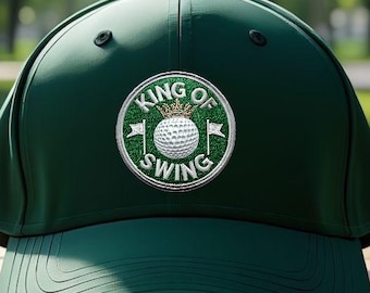 Golf Hat, King of Swing Classic Dad Cap - Hat for Golf Lovers, Perfect Gift for Father's Day, Sportswear, Dad Golf Gift, Golfer Hat