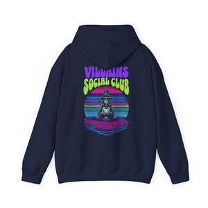 Sudadera con capucha Villains Social Club, cómoda sudadera unisex, regalo perfecto para los fans de Villains, ropa para las fiestas, moda urbana. imagen 4