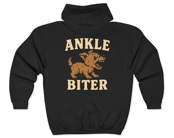 Sudadera con capucha y cremallera para perro ladrador que muerde tobillos, de la Universidad Small But Mighty